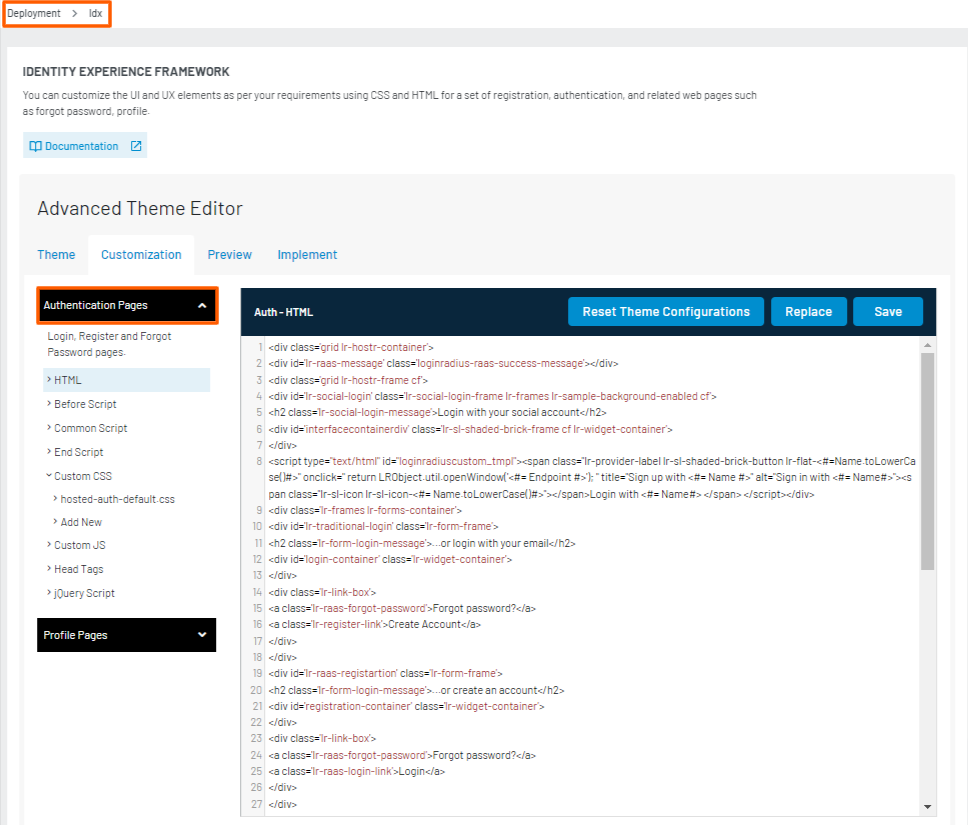 IDX - Authentication IDX - Authentication