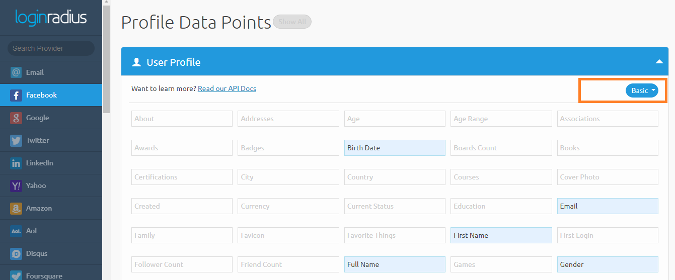 Basic Data Points Basic Data Points