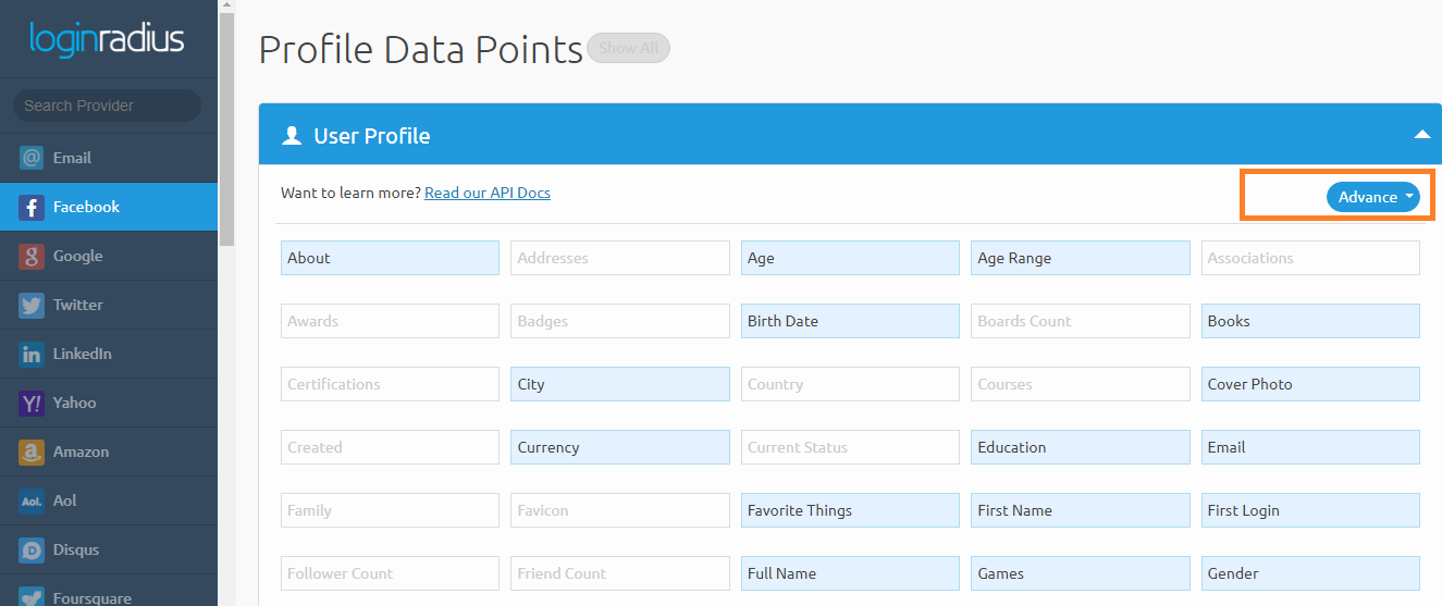 Advanced Data Points Advanced Data Points