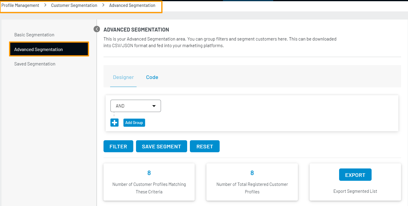 Advanced Segmentation Advanced Segmentation