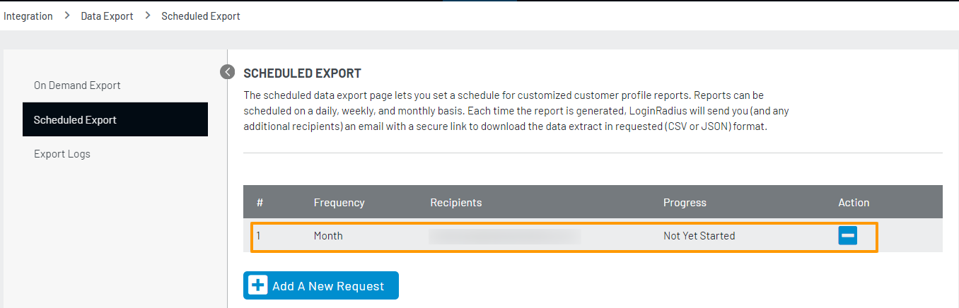 Scheduled Export