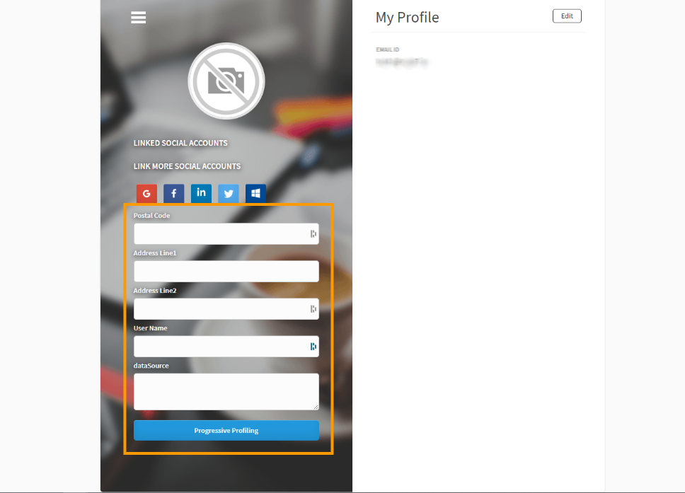progressive profiling hosted page