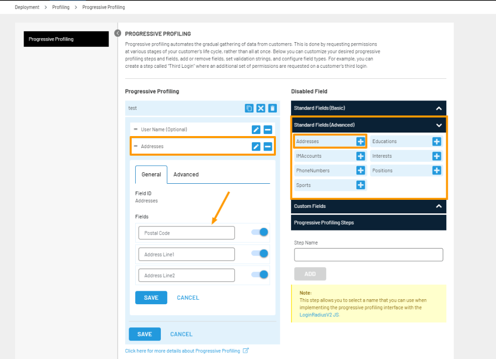 Addresses Standard Fields(Advanced)