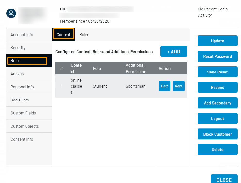 Roles, Permissions and Context Roles, Permissions and Context