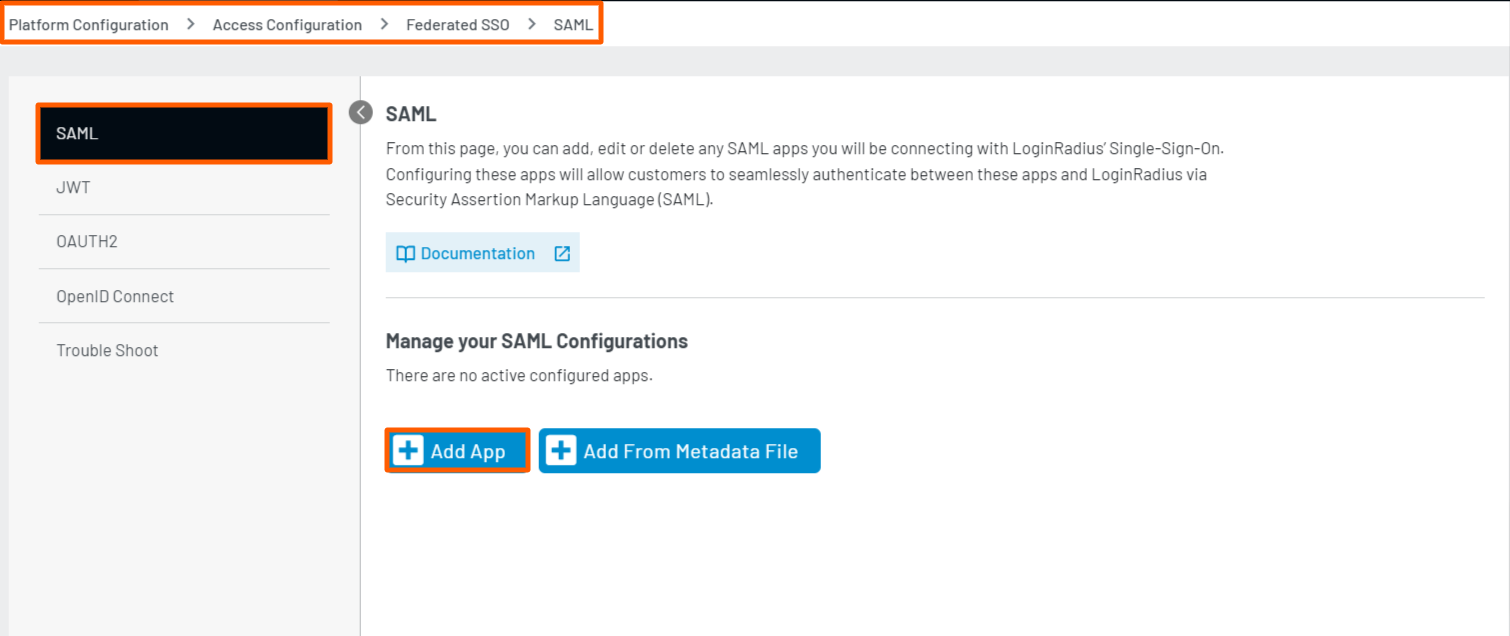 Federated SSO - SAML Federated SSO - SAML